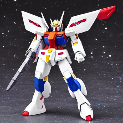 Image similar to reborns gundam fighting impulse gundam, space