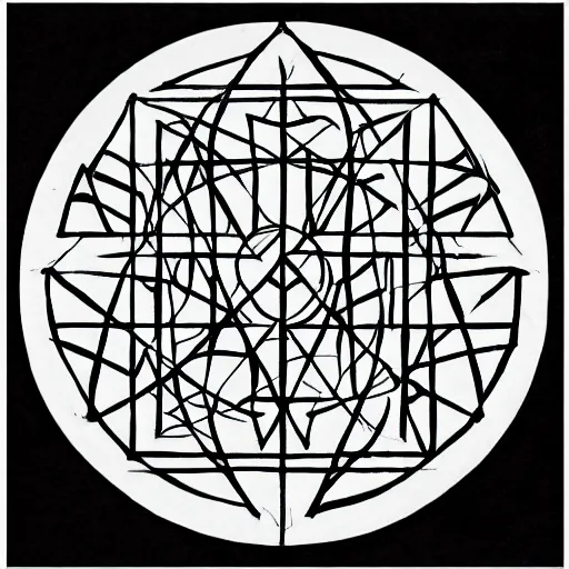 Prompt: highly detailed geometric sigil, asymmetric