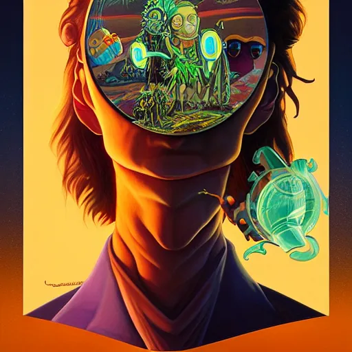 Image similar to lucky projector portrait by gaston bussierre and charles vess and james jean and erik jones and rhads, inspired by rick and morty, epic, funny, huge scale, beautiful fine face features, intricate high details, sharp, ultradetailed