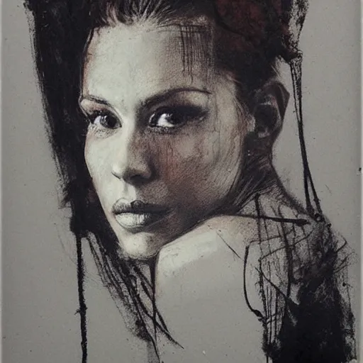 Image similar to Guy Denning, drawn by Guy Denning, Portrait of a woman