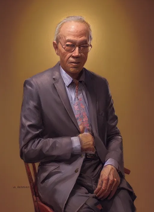 Image similar to portrait of chuck low as morrie kessler, highly detailed, centered, solid color background, digital painting, artstation, concept art, smooth, sharp focus, illustration, donato giancola, joseph christian leyendecker, les edwards, ed repka, wlop