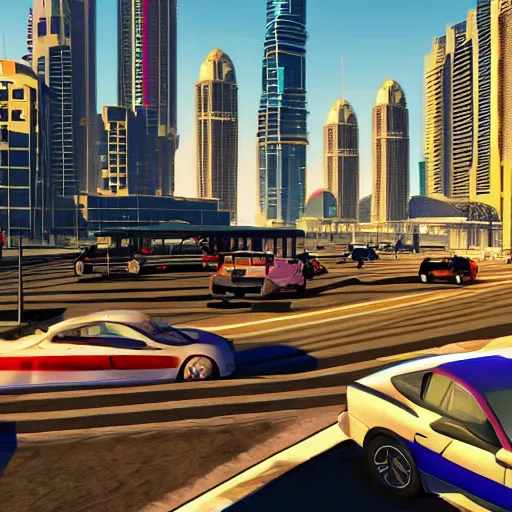 Image similar to gta : dubai, award winning