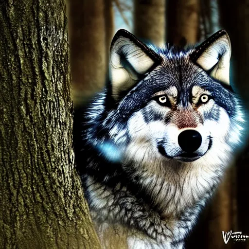 Prompt: wolf in the forest