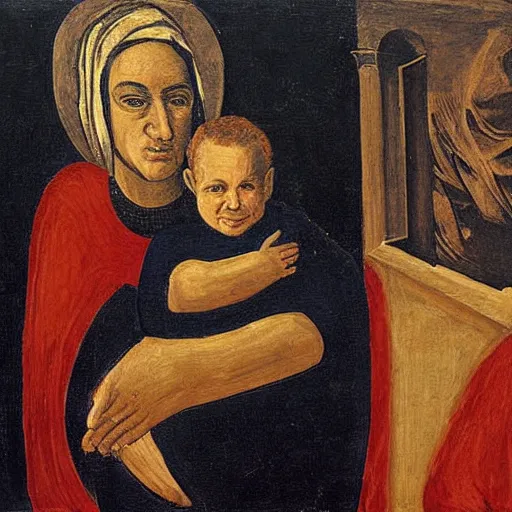 painting benjamin netanyahu being held by his mother, | Stable ...