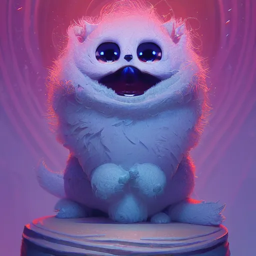 Image similar to fluff, cute, fractal:: by beeple and James Gilleard and Justin Gerard :: ornate, dynamic, particulate, intricate, elegant, highly detailed, centered, artstation, smooth, sharp focus, octane render, 3d