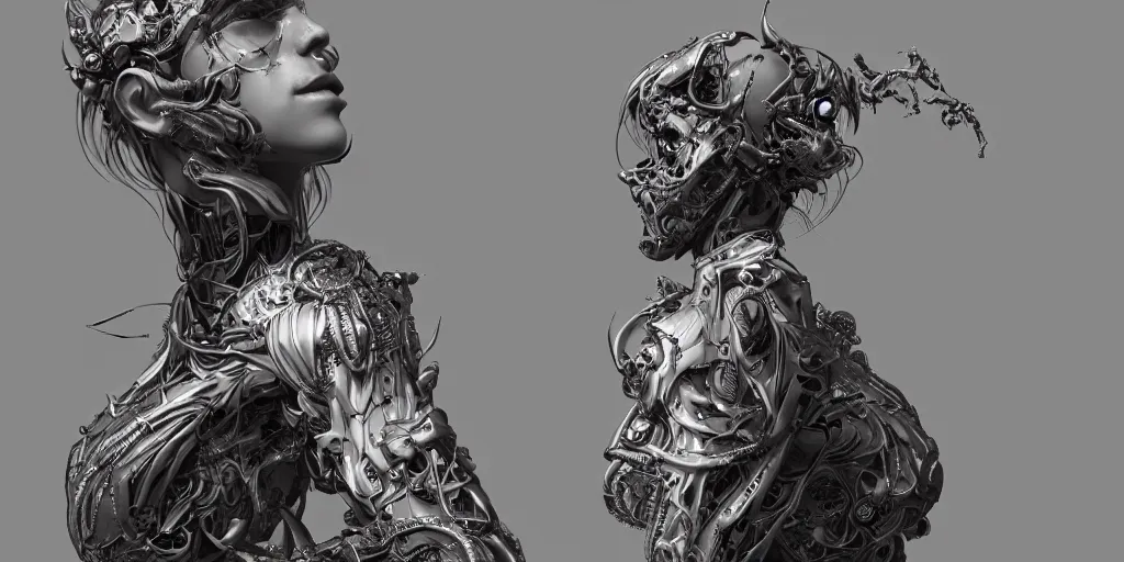 Prompt: hyperrealistic photography of a very stunning cyborg in warm embrace, in the style of beth cavener, jin kagetsu,, and wlop, highly detailed, intricate filigree, masterpiece, award winning, sharp focus, concept art, ringflash lighting, ambient lighting, octane render, 8 k, artstation