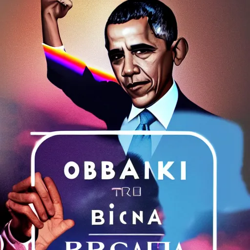 Image similar to barack obama holding the bi flag