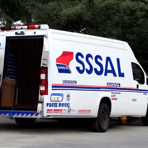 Image similar to usps van loaded with drugs, seized by the cops