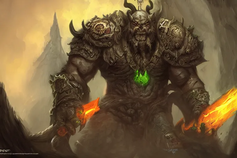 Image similar to orc, world of warcraft, trending on art station, fantasy, smooth