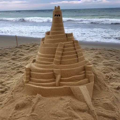 Prompt: it was the best sand castle that he had ever seen