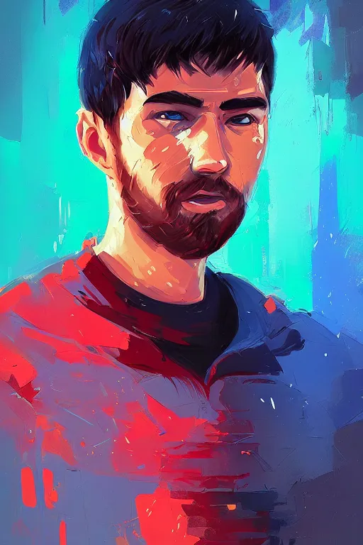 Image similar to portrait of herobrine, by alena aenami, by ross tran, digital art painting