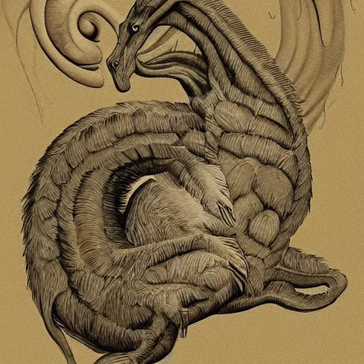 Image similar to mythical creatures, naturalist illustration,