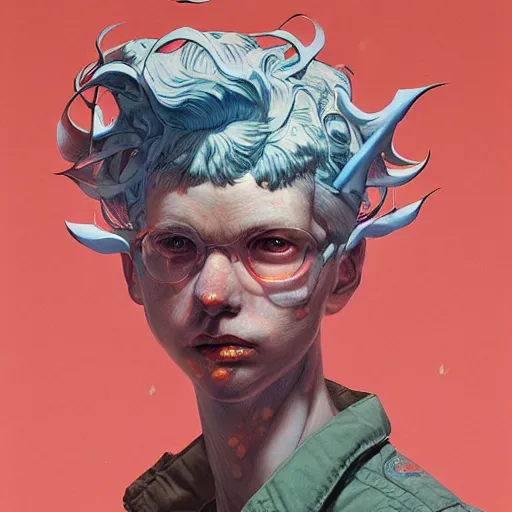 Image similar to prompt : soviet doomer portrait soft light painted by james jean and katsuhiro otomo and erik jones, inspired by akira anime, smooth face feature, intricate oil painting, high detail illustration, sharp high detail, manga and anime 1 9 9 9