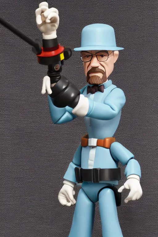 Image similar to walter white as a disney infinity action figure, highly detailed, clean forms, product photo