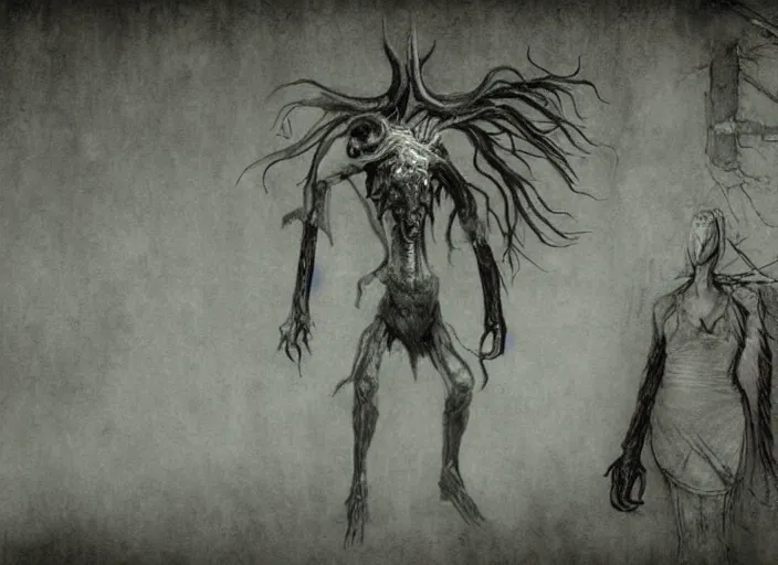 Image similar to Silent Hill 3 game screenshot, Nightmare creature concept art