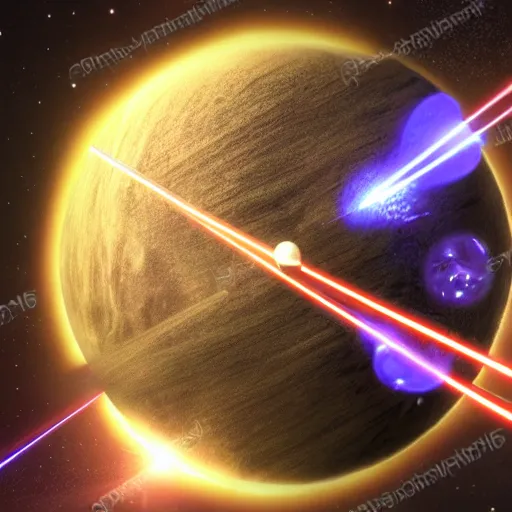 Prompt: photorealistic orbital laser strike