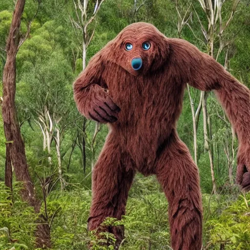 Image similar to National Geographic photo of yowie in the Australian bush