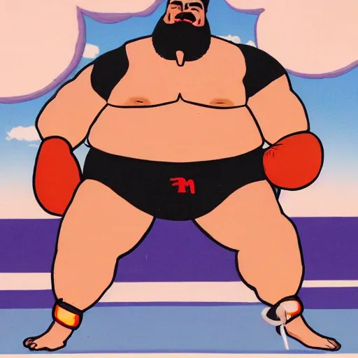 Prompt: mr. t sumo wrestler