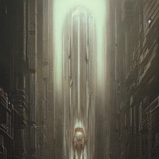 Image similar to cyberpunk by zdzisław beksinski