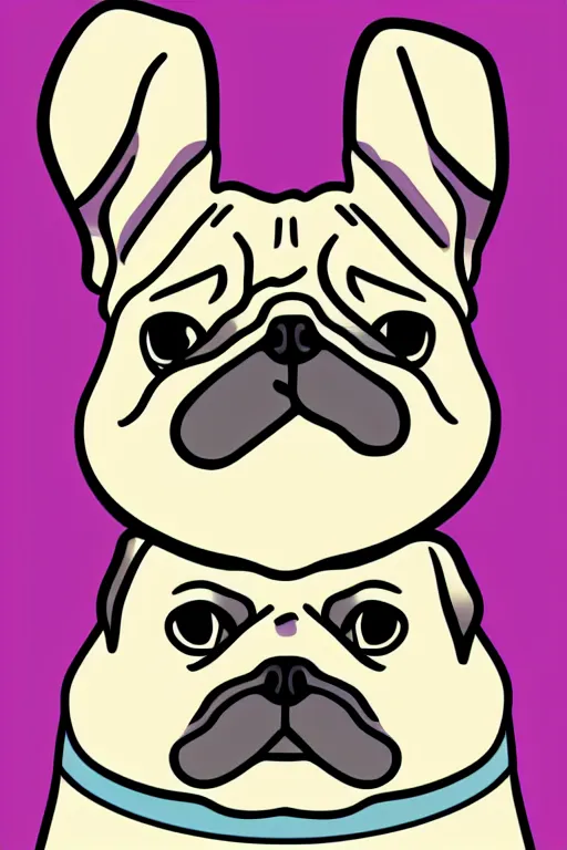 Image similar to Portrait of a big chungus pug, sticker, colorful, illustration, highly detailed, simple, smooth and clean vector curves, no jagged lines, vector art, smooth