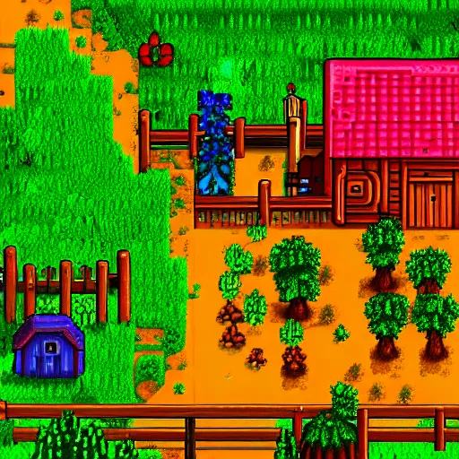 Prompt: concept art of stardew valley, digital art, beautiful, 8k hd