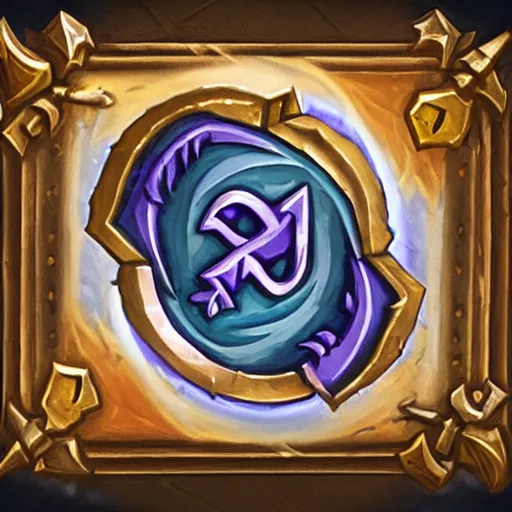 Image similar to a hearthstone card back depicting a dagger, the hearthstone symbol in the center
