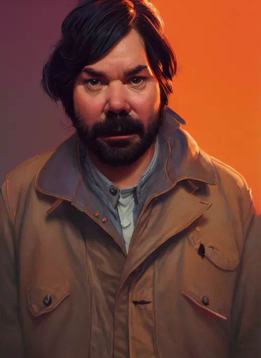 Prompt: highly detailed portrait of matt berry as jackie daytona, what we do in the shadows, unreal engine, fantasy art by greg rutkowski, loish, rhads, makoto shinkai and lois van baarle, ilya kuvshinov, rossdraws, tom bagshaw, global illumination, radiant light, detailed and intricate environment