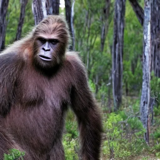 Image similar to National Geographic photo of Sasquatch in the Australian bush