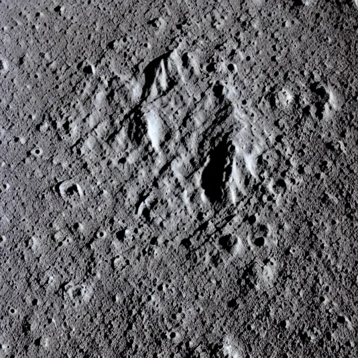 Image similar to boot heel print on the lunar surface look like the punisher symbol