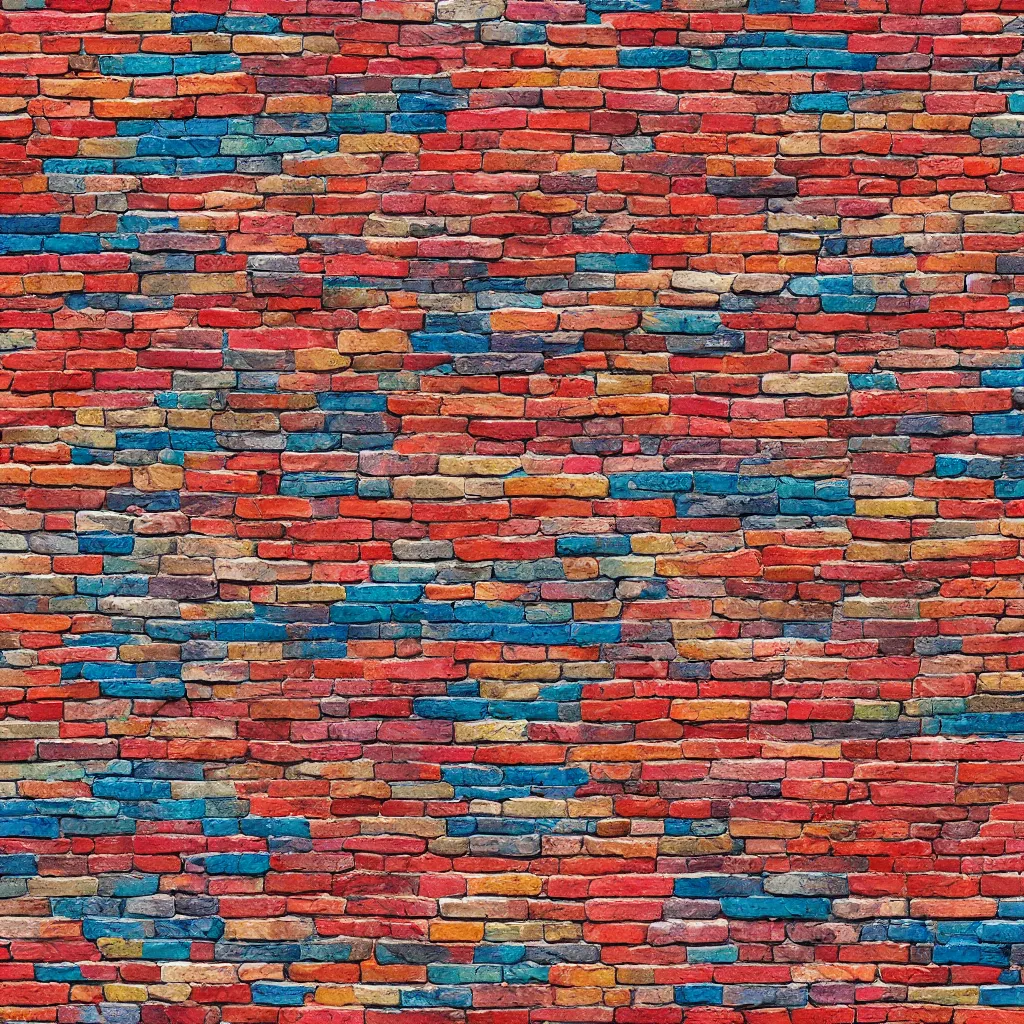 Image similar to multicolor painted brick texture