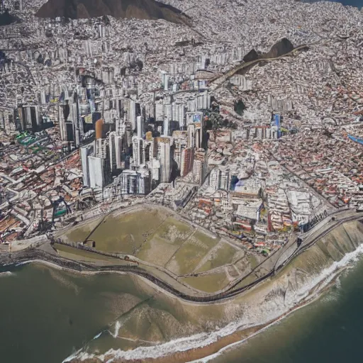 Image similar to Lima, Peru as seen from a helicopter