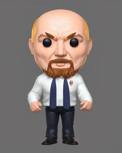 Prompt: full body 3d render of putin vladimir as a funko pop, studio lighting, white background, blender, trending on artstation, 8k, highly detailed