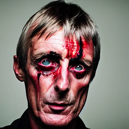 Image similar to paul weller as a zombie , 4k