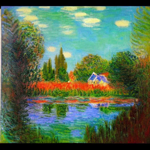 Prompt: acrylic paint landscape style monet