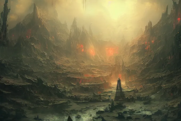 Image similar to a landscape of hell, goth, intricate, highly detailed, digital painting, official media, anime key visual, concept art, rich vivid colors, ambient lighting, sharp focus, illustration, art by wlop