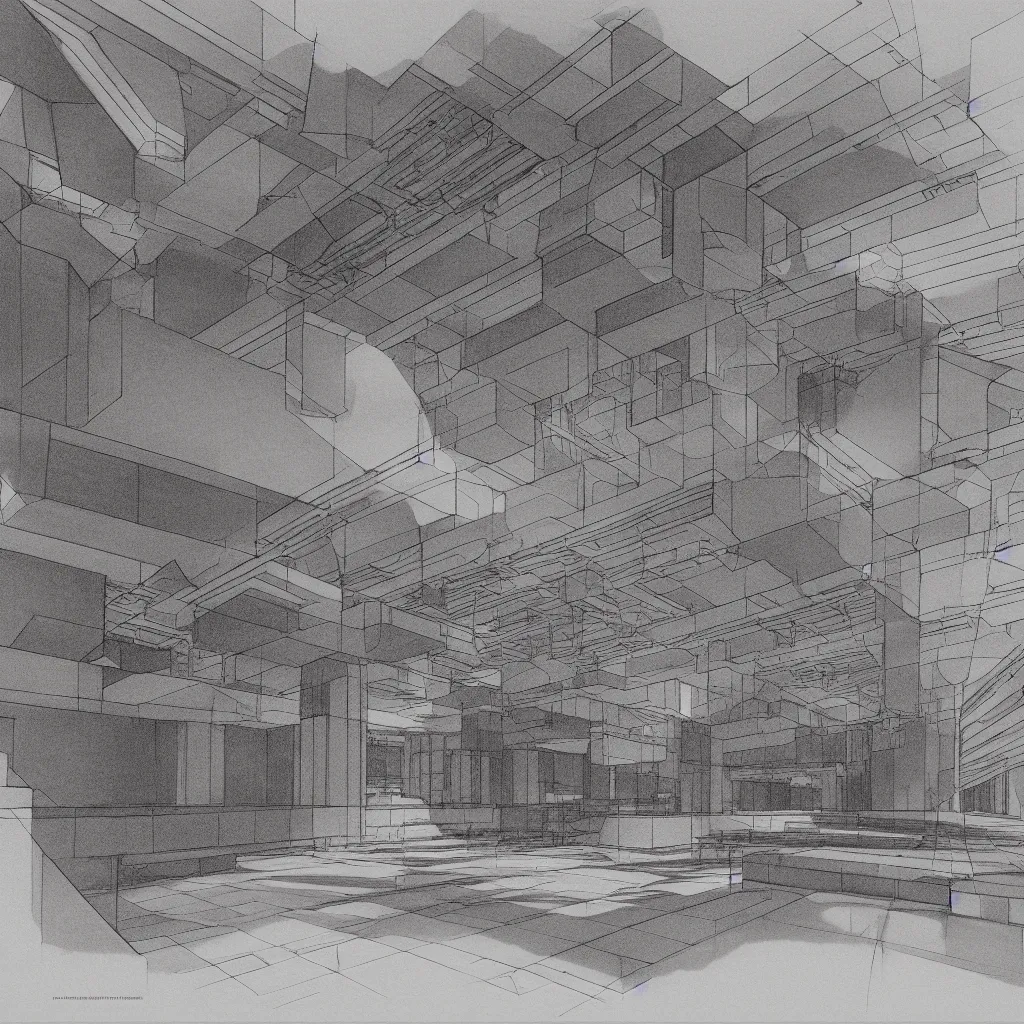 Prompt: gigachad, global illumination, radiant light, detailed and intricate environment, sketch drawing by frank lloyd wright