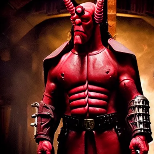 Image similar to twizzlers!!!! hellboy, movie still