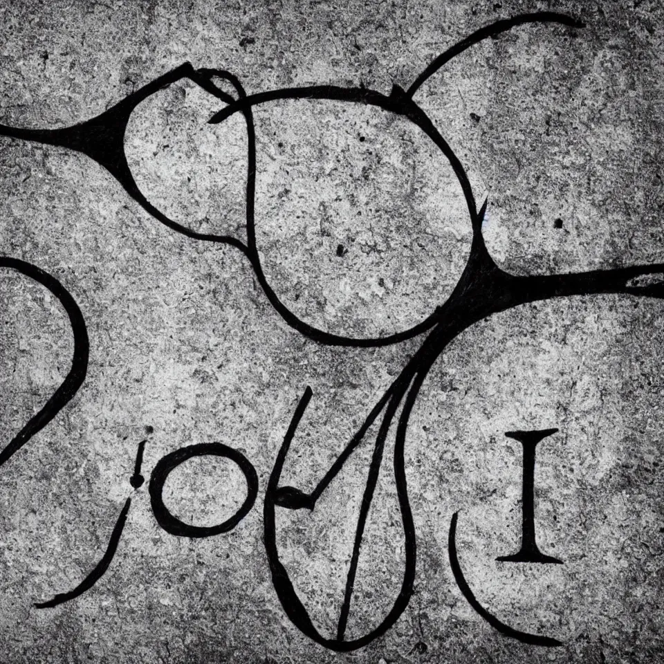 Prompt: symbol for the word ersatz, black and white