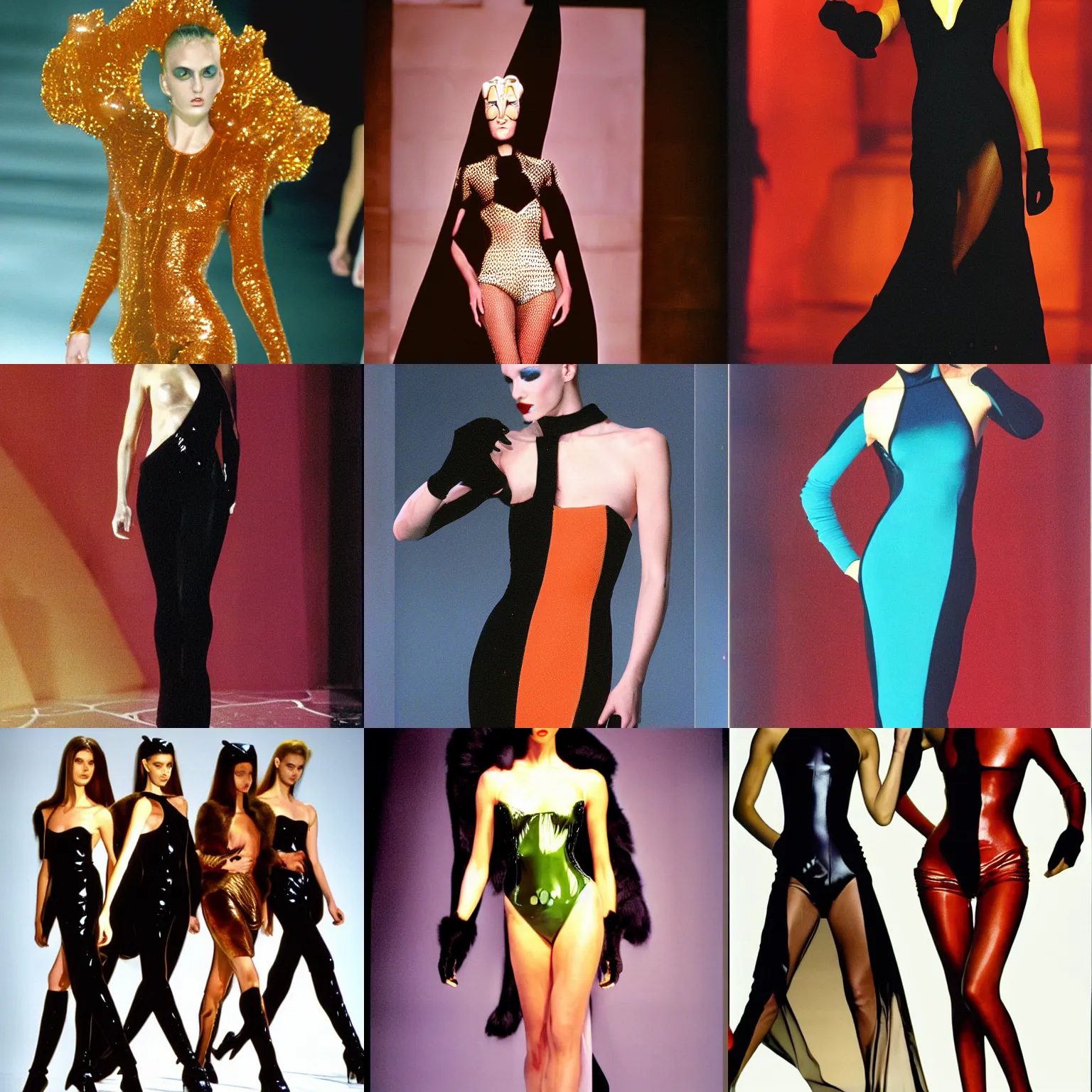 Prompt: La Chimère by Thierry Mugler Autumn/Winter 1997-1998