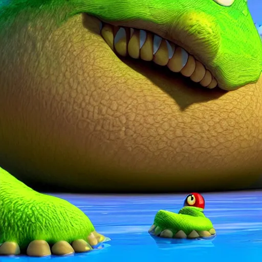 Image similar to a giant slug monster disney pixar hd