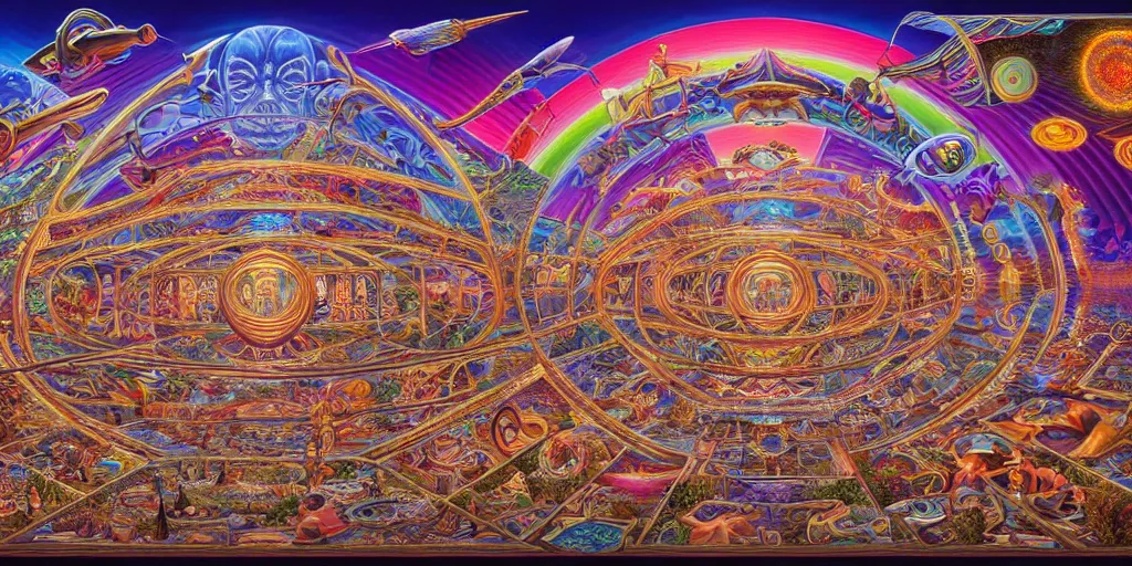 Image similar to memory palace, masterpiece composition, 8 k resolution, ultra fine illustration, art by alex grey and tokio aoyama, highly detailed,