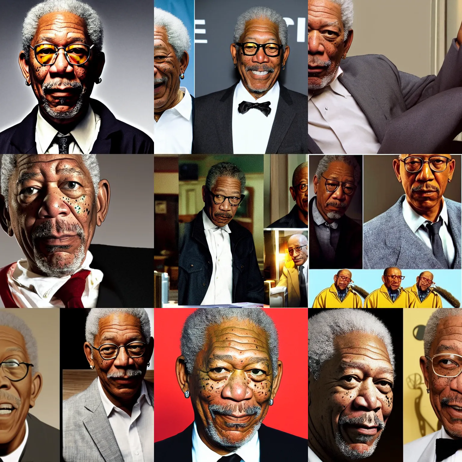 Prompt: morgan freeman as gus fring