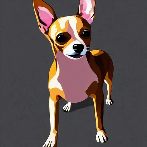 Image similar to giant chihuahua, digital art