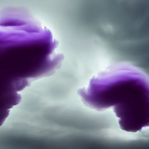 Prompt: A photograph of two extremely beautiful amazing purple tornados, award winning, UHD, 4K wallpaper