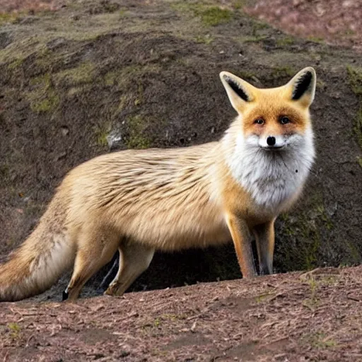 Prompt: photo of a hybrid between a fox and a seal