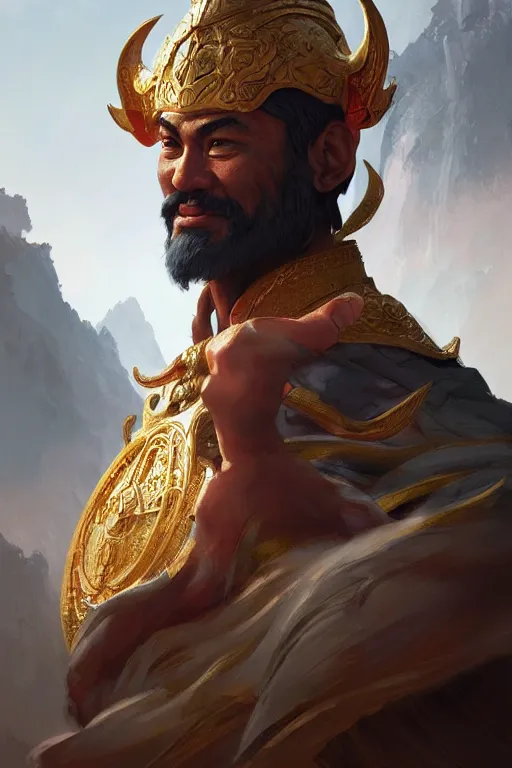 Image similar to god of the vietnamese, highly detailed, digital painting, artstation, concept art, smooth, sharp focus, illustration, unreal engine 5, 8 k, art by artgerm and greg rutkowski and edgar maxence
