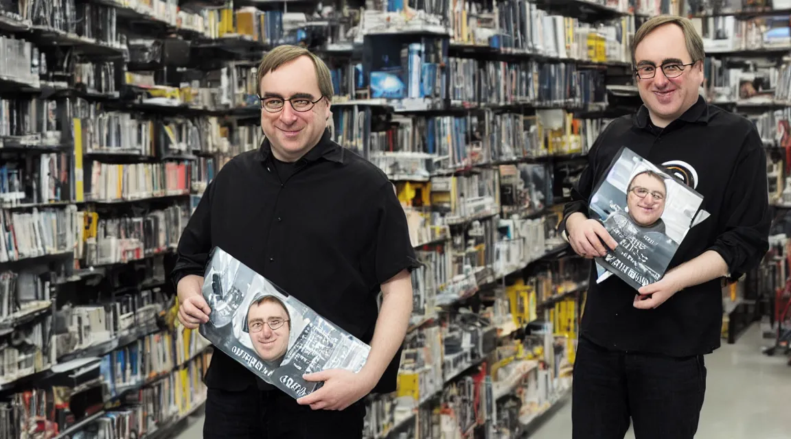 Image similar to one vinil scale figure of Linus Torvalds, photo product