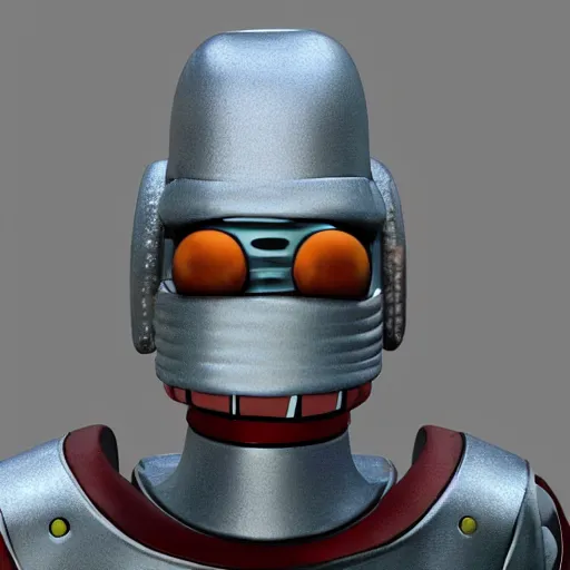 Prompt: photorealistic bender from futurama