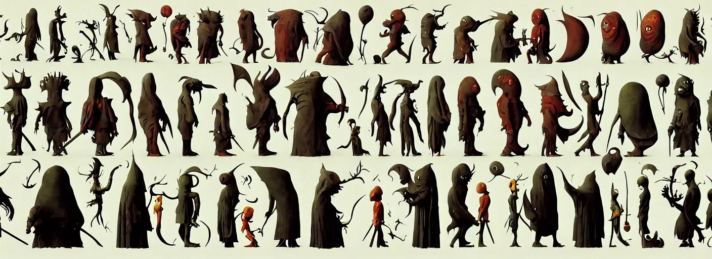 Prompt: full - body monster rpg character concept art anatomy, very coherent and colorful high contrast masterpiece by norman rockwell franz sedlacek hieronymus bosch dean ellis simon stalenhag rene magritte gediminas pranckevicius, dark shadows, sunny day, hard lighting, reference sheet white background