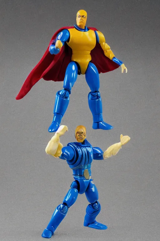 Image similar to 1 9 8 6 kenner action figure, 5 points of articulation, heroic human proportions, sci fi, 8 k resolution, high detail, front view, t - pose, space, star, he - man, gi joe, he man, warhammer 4 0 0 0